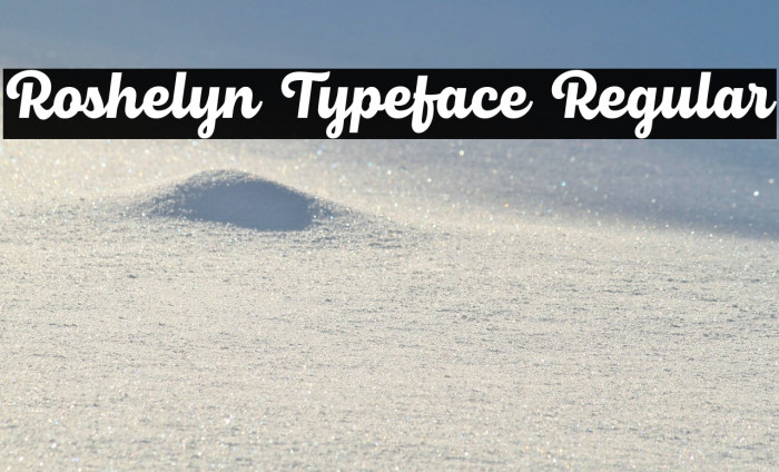 Roshelyn Typeface Regular Example 3