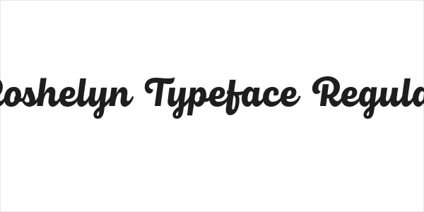 Roshelyn Typeface Regular Logo