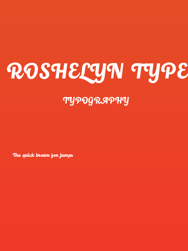 Roshelyn Typeface Regular Poster
