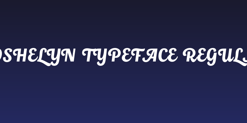 Roshelyn Typeface Regular Social Header