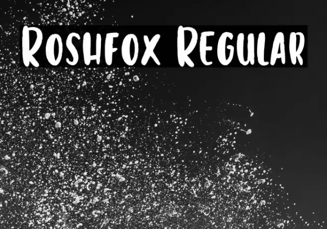 Roshfox Regular Schriftart examples