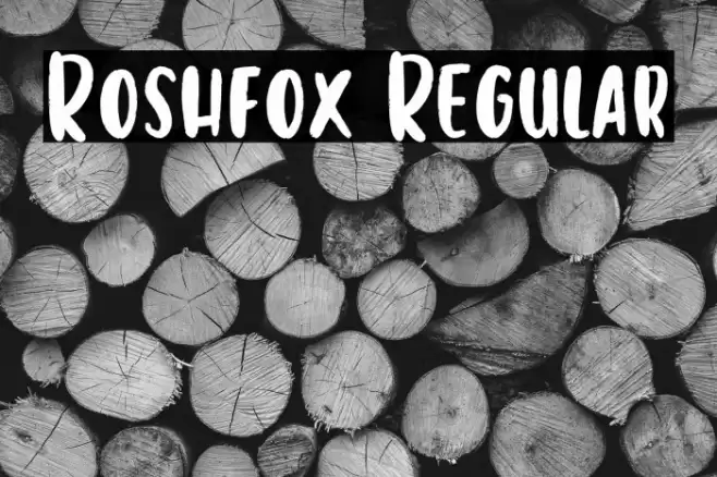 Roshfox Regular Schriftart examples