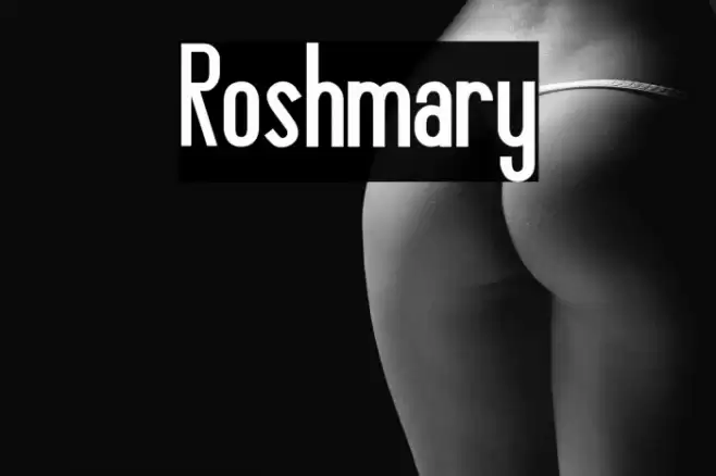 Roshmary Font examples