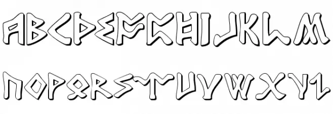 Rosicrucian 3D Schriftart Groß