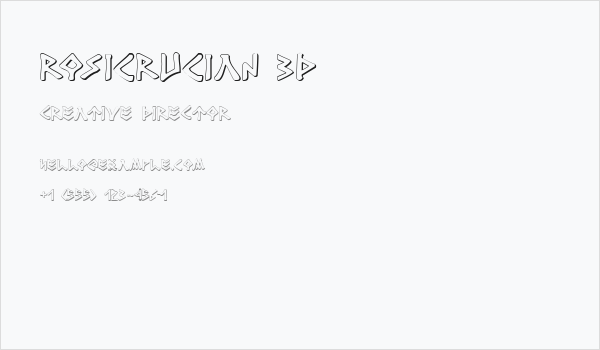 Rosicrucian 3D Business Card