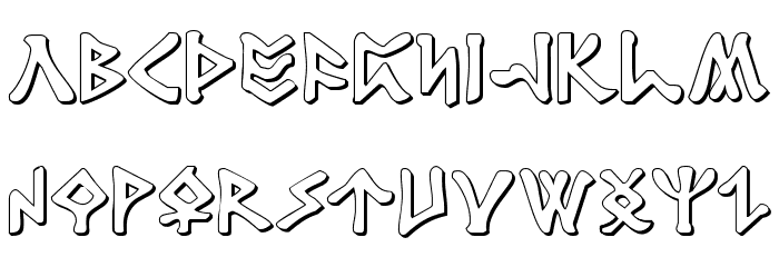 Rosicrucian 3D Font LOWERCASE