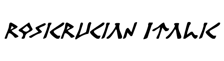 Rosicrucian Italic Font