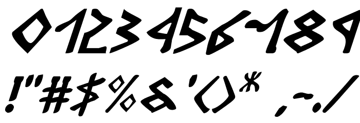 Rosicrucian Italic Font OTHER CHARS