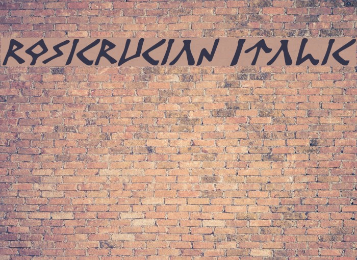 Rosicrucian Italic Font examples