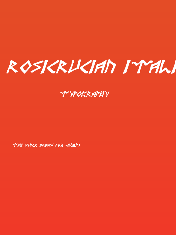 Rosicrucian Italic Poster
