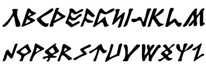 Rosicrucian Italic Font LOWERCASE