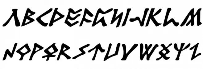 Rosicrucian Italic Schriftart Kleinbuchstaben