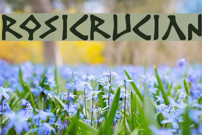 Rosicrucian Font examples
