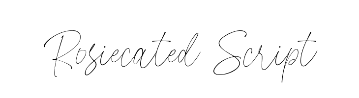 Rosiecated Script  フリーフォントのダウンロード