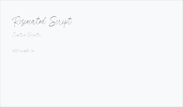 Rosiecated Script Business Card