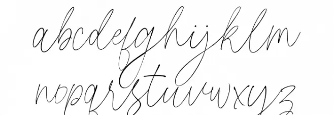 Rosiecated Script Schriftart Kleinbuchstaben