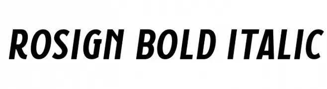 Rosign Bold Italic  免费字体下载