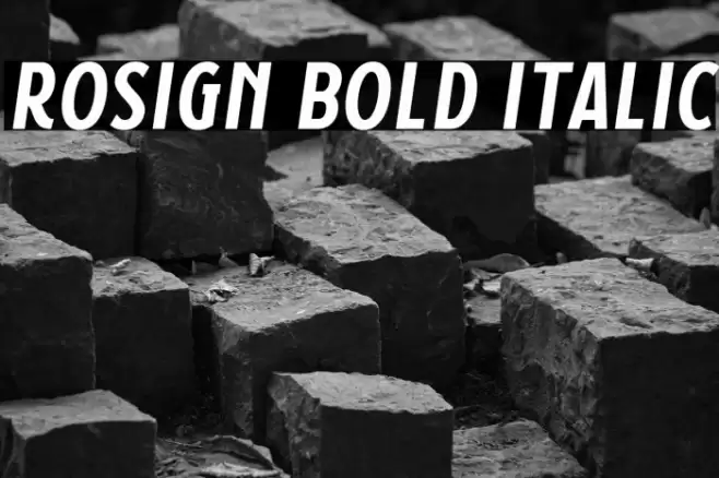 Rosign Bold Italic Font examples