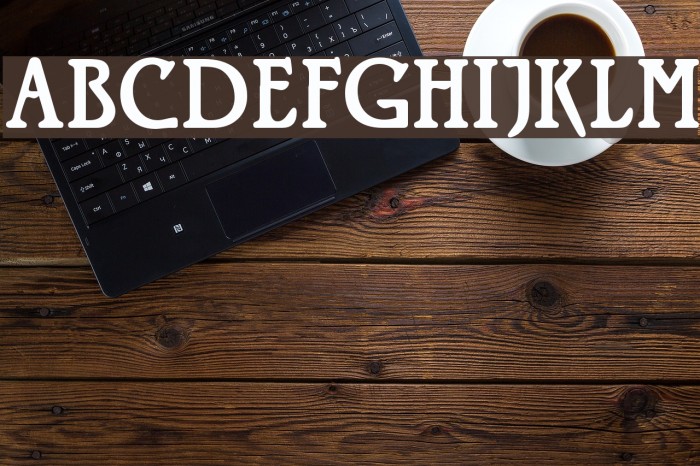 Roskell Font examples