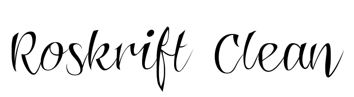 Roskrift Clean Font