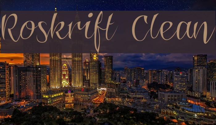 Roskrift Clean Font examples