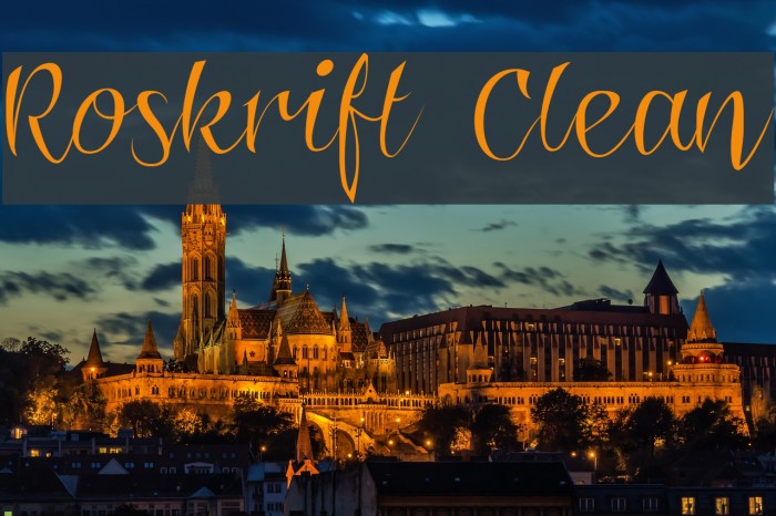 Roskrift Clean Font examples