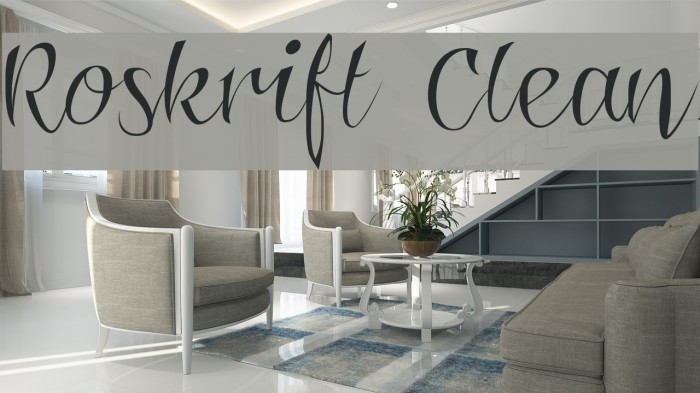 Roskrift Clean Font examples