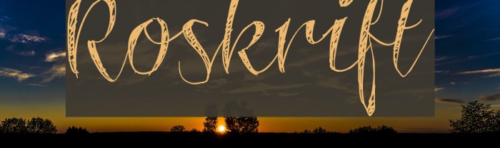 Roskrift Font examples