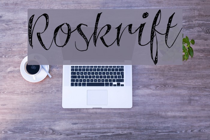 Roskrift Font examples