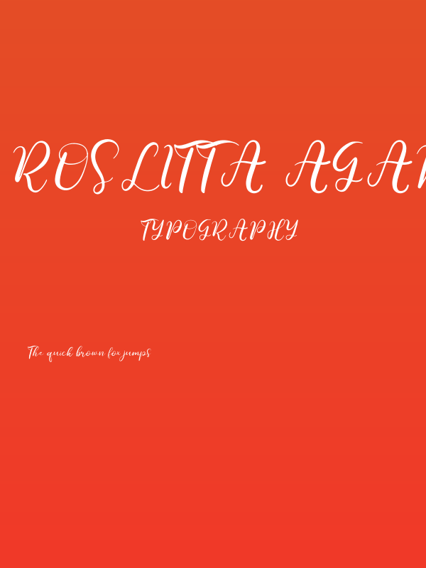 Roslitta Aganta Poster