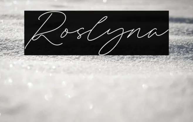 Roslyna Example 1