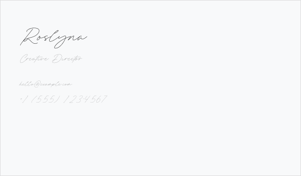 Roslyna Business Card