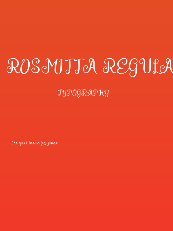 Rosmitta Regular Poster