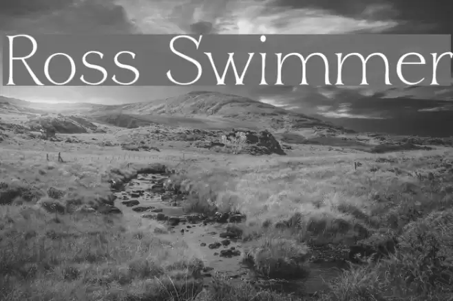 Ross Swimmer Font examples