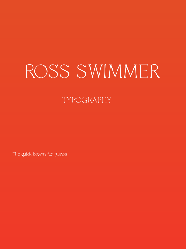 Ross Swimmer Poster