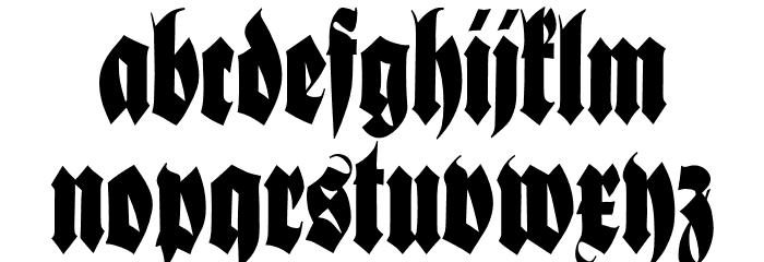 RossFraktur Font LOWERCASE