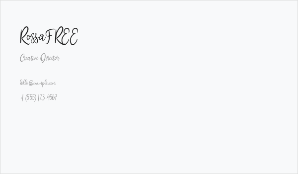 RossaFREE Business Card