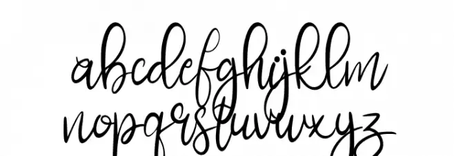 RossaFREE Schriftart Kleinbuchstaben