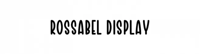 Rossabel Display Caratteri