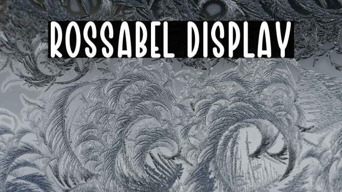 Rossabel Display Caratteri examples