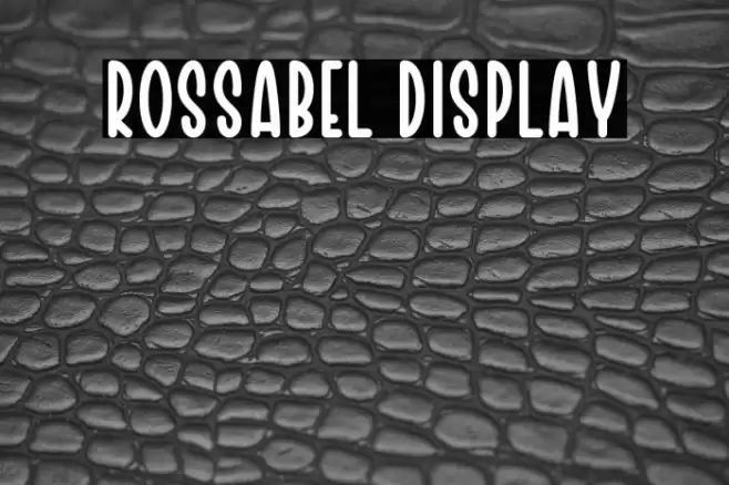 Rossabel Display Font examples