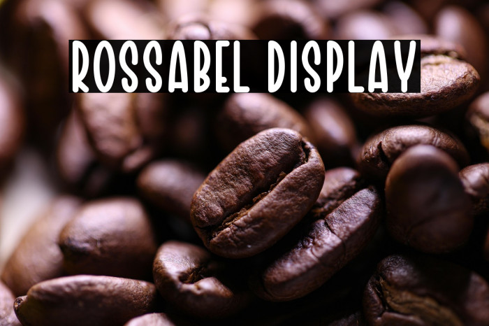 Rossabel Display Caratteri examples