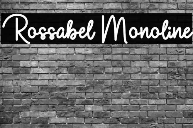 Rossabel Monoline Font examples