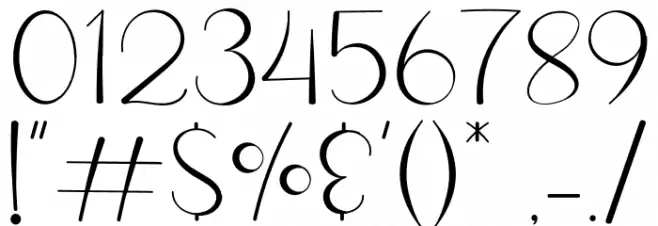 RossaliaShineRegular Font OTHER CHARS