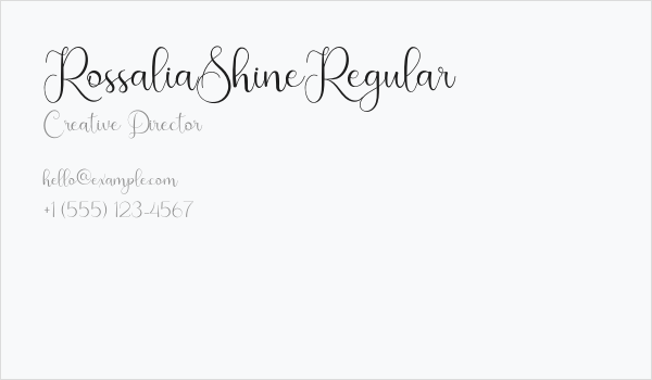 RossaliaShineRegular Business Card