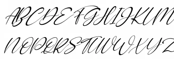 Rossalina Emma Italic Schriftart Groß