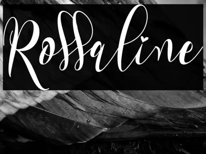 Rossaline Font examples