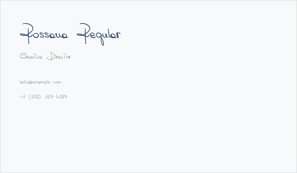 Rossana Regular Business Card