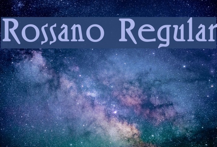 Rossano Regular Font examples