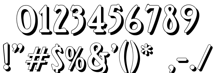 Rossano Shadow Font OTHER CHARS